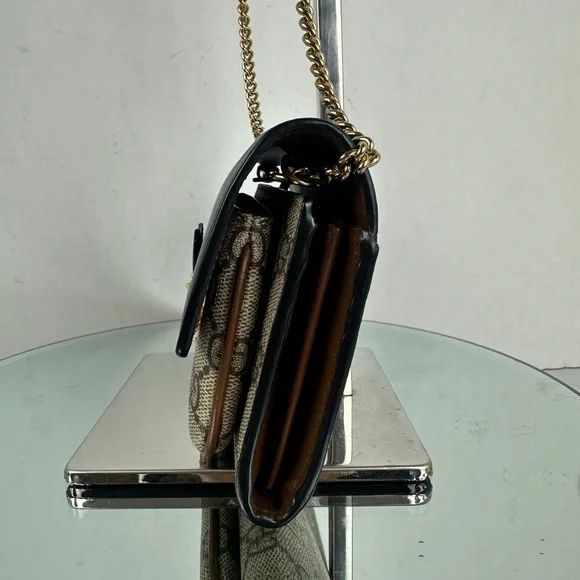 Gucci Padlock GG Supreme Monogram Chain Wallet WOC / Shoulder / Crossbody Bag - Picture 9 of 16